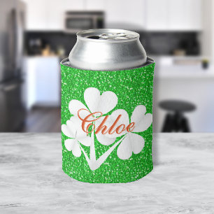 Porta-lata Brilho Verde Personalizado De Roupas Brancas
