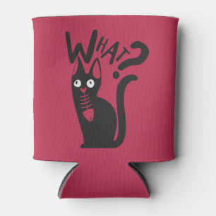 Porta-lata Brincadeira Negra Gato Inocente Piada Vermelho Bri