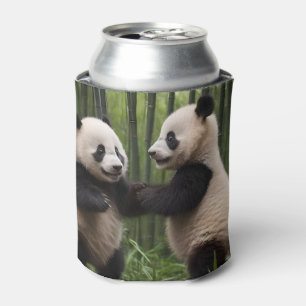 Porta-lata Brincadeiras: Bebês Pandas Brincam na Floresta