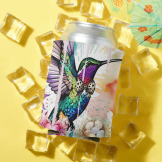 Porta-lata Brushstroke Bird Art