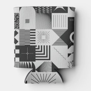 Porta-lata Brutalismo Art: Padrões Geométricos Vintage