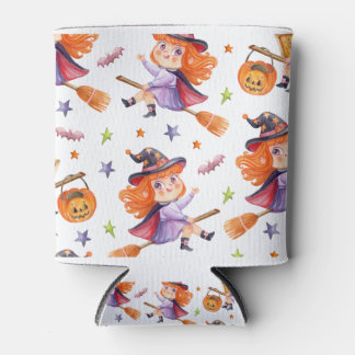 Porta-lata Bruxa bonita de Halloween