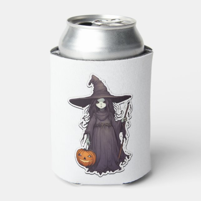 Porta-lata Bruxa de Halloween (Can Front)
