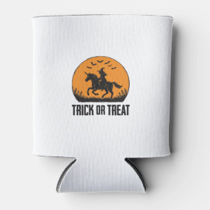 Porta-lata Bruxa de Halloween Truque ou Tratamento Vintage Lu
