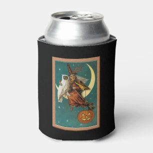 Porta-lata Bruxa e Coruja Nostálgica Feliz Halloween