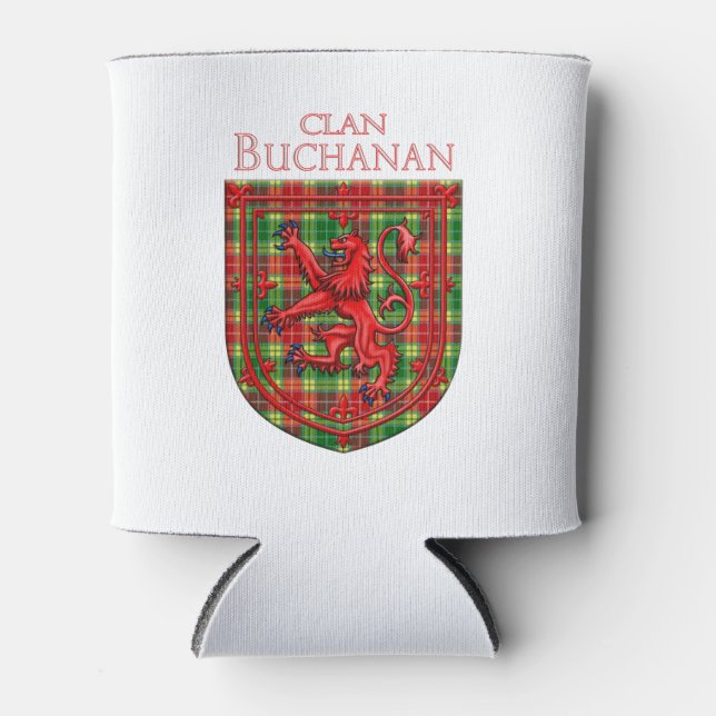 Porta-lata Buchanan Tartan Scottish Xadrez Lion Rampant (Frente)