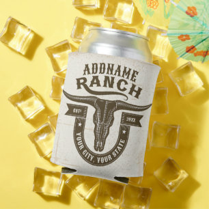 Porta-lata Bull Steer Skull Western Ranch