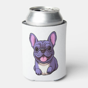 Porta-lata Bulldog Francês Lilás