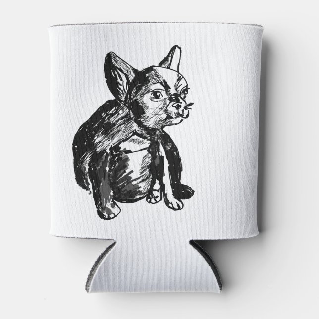 Porta-lata Bulldog French Buldog Custom Can Cooler (Frente)