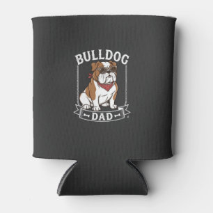 Porta-lata Bulldog Pai Cachorro Óculos de Sol Bandana