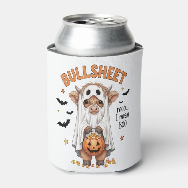 Porta-lata Bullsheet Highland Cow Funny Ghost (Can Front)