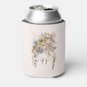 Porta-lata Buquê de Flores Boho e Apanhador de Sonhos