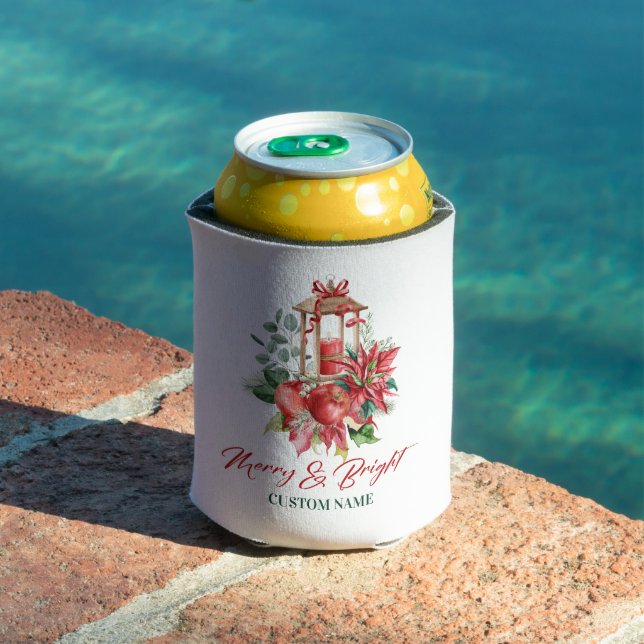 Porta-lata Buquê Floral de Natal Lanterna (Piscina in situ)