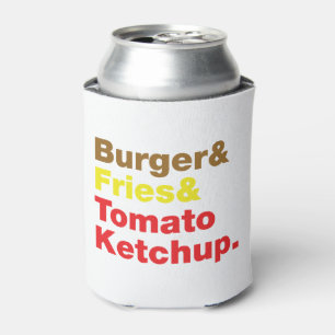 Porta-lata Burger & Fries & Tomato Ketchup.