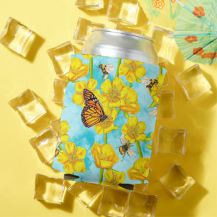 Porta-lata Buttercups, Abelhas e Borboletas em Nuvens