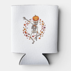 Porta-lata Cabeça de Abóbora de Esqueleto Dançante de Hallowe