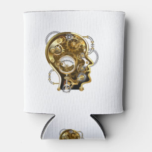 Porta-lata Cabeça Steampunk com Manômetro