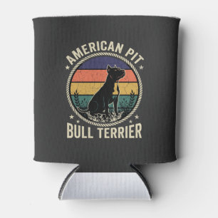 Porta-lata Cachorro American Pit Bull Terrier Pôr do Sol Vint