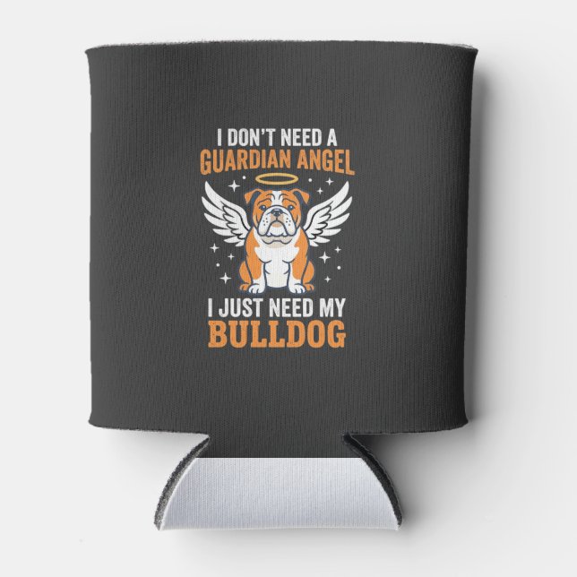 Porta-lata Cachorro Anjo da Guarda Bulldog (Frente)