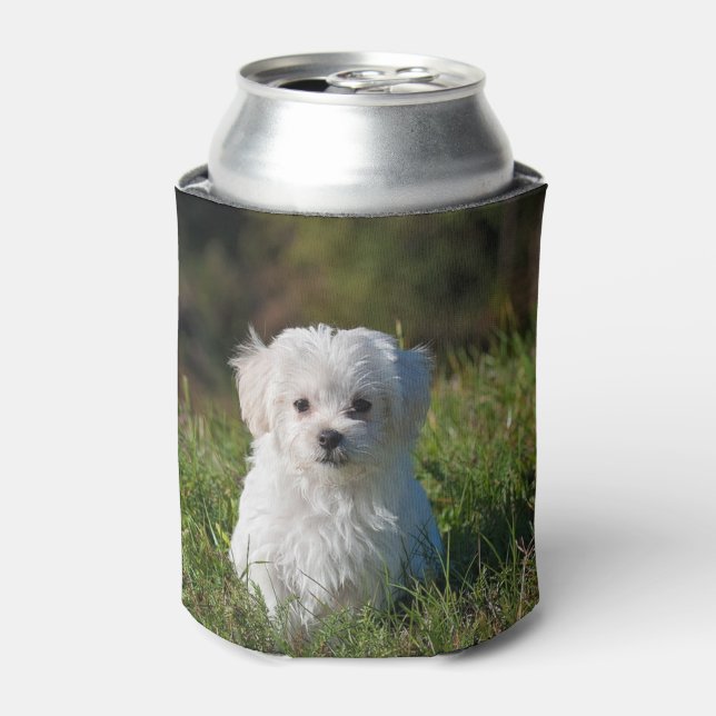 Porta-lata Cachorro branco fofo (Can Front)