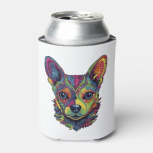 Porta-lata Cachorro Cachorro de Pintura do Abstrato Chihuahua