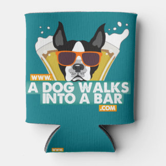 Porta-lata Cachorro caminha para um Bar - Cerveja Colorido Co
