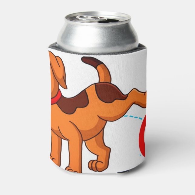 Porta-lata Cachorro fazendo xixi em sinal de cocô de cachorro (Can Back)
