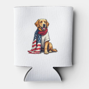 Porta-lata Cachorro Gravado Amante do Retriever da Bandeira A