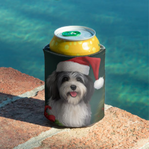 Porta-lata Cachorro Havanês na Neve Natal