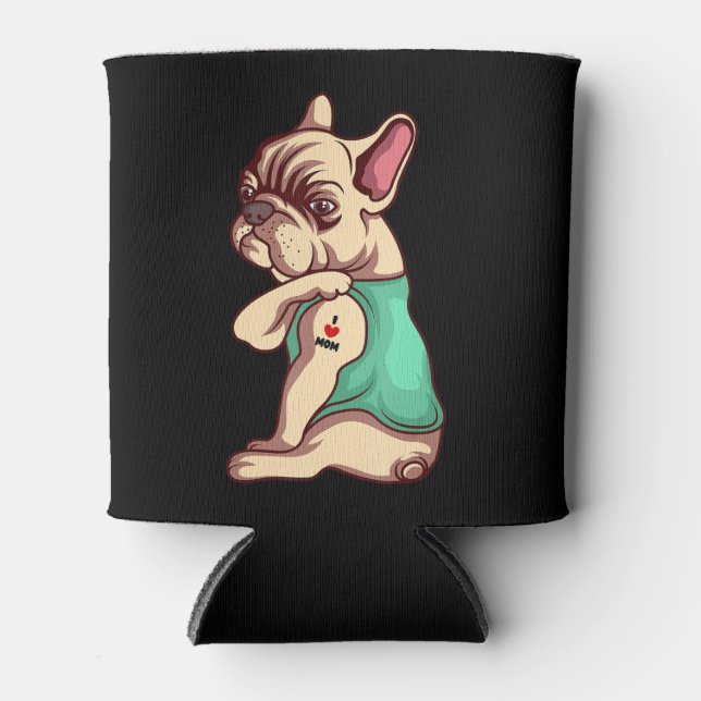 Porta-lata Cachorro | Legal Buldogue Francês Eu Amo A Mãe Tat (Frente)