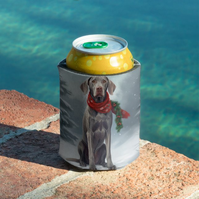 Porta-lata Cachorro na Neve no Natal (Piscina in situ)