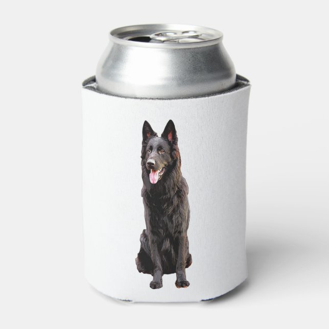 Porta-lata Cachorro Preto german shepherd (Can Front)