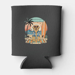 Porta-lata Cachorro Surfista Retro Praia Verão