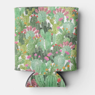 Porta-lata Cacto Pintado à Mão: Verde Deserto