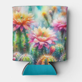 Porta-lata Cactos Suculentos de Flutuação de Aquarelas