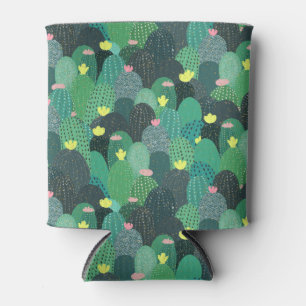Porta-lata Cactus Dourados, verde-verão, ponto-verde-Design