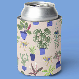 Porta-lata Cactus Pattern Dusty Pink