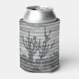 Porta-lata Cactus Plants On Wood Planks Black And White Photo