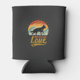 Porta-lata Cães de Resgate de Amor Árvores do Pôr do Sol Retr
