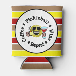 Porta-lata Café, Pickleball, Vinho, Repetir Viciado em Pickle