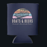 Porta-lata Caixas Térmicas para Festa de Despedida de Solteir<br><div class="desc">Reúna seus amigos para um fim de semana no lago! Essas caixas térmicas para festa de despedida de solteiro em azul marinho com tema náutico de barcos e cervejas são modernas e divertidas.</div>