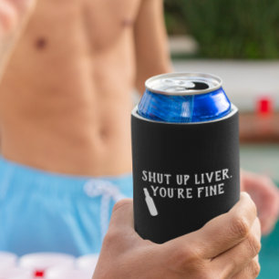 Porta-lata Cala a boca Fígado Você está Bem Cerveja Lata Dive