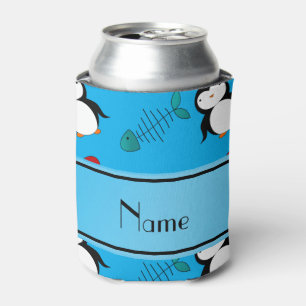 Porta-lata Calamar azul conhecido personalizado dos peixes do