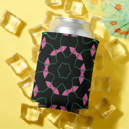Porta-lata Caleidoscópio de Esmeralda e Rosa