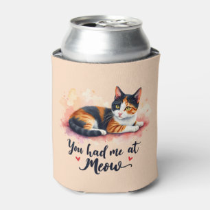 Porta-lata Calico Cat que você me tinha no Meow Watercolor