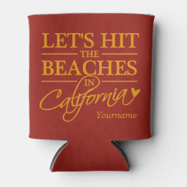 Porta-lata CALIFORNIA BEACHES nome personalizado e cor pode r