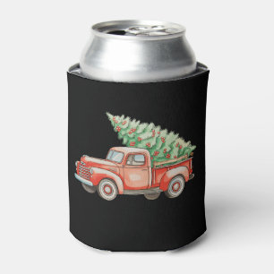 Porta-lata Caminhão de Natal Vintage Carregando Árvore de Nat