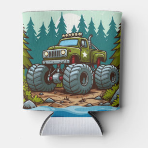 Porta-lata Caminhão do Monstro Verde na floresta