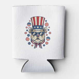 Porta-lata Camisa com Desenho de Gravação Vintage do Bulldog 