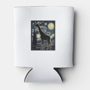 Porta-lata Camisa com Gravação de Girafa Vintage Noite Estrel